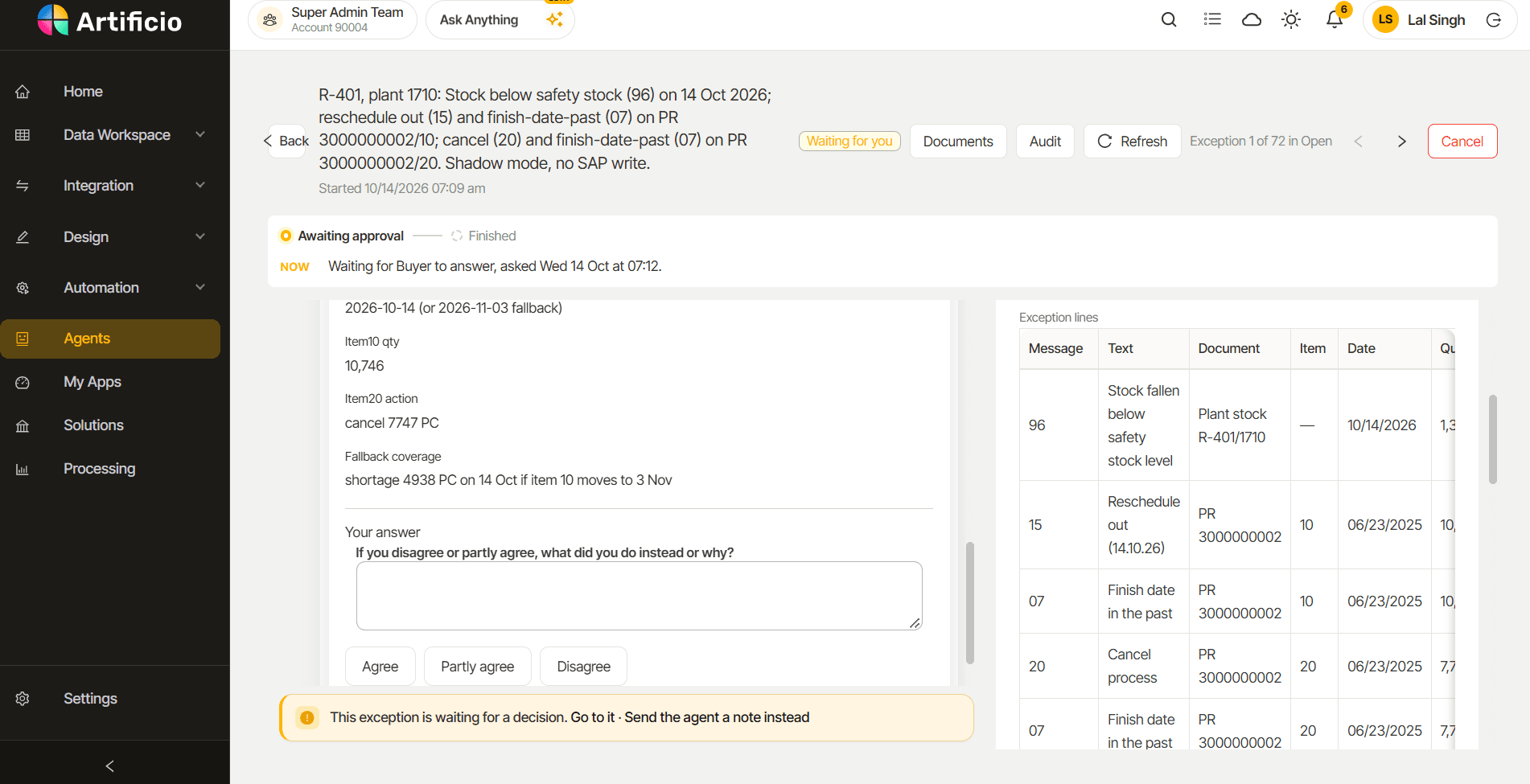 artificio MRP exception 1.png