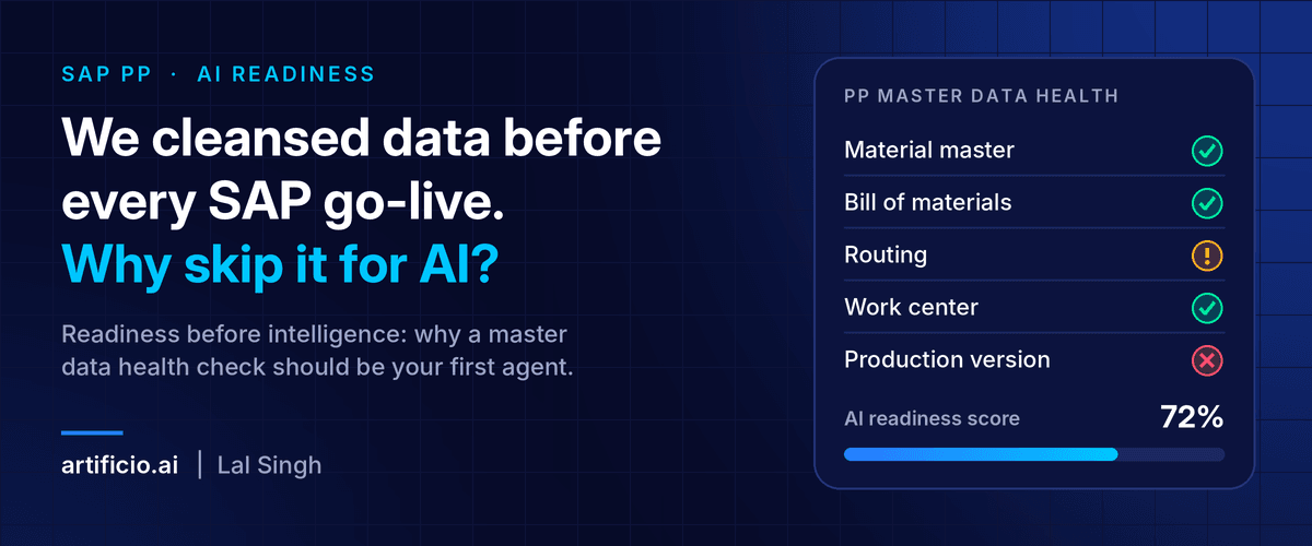 SAP PP Master data readiness for AI Agents